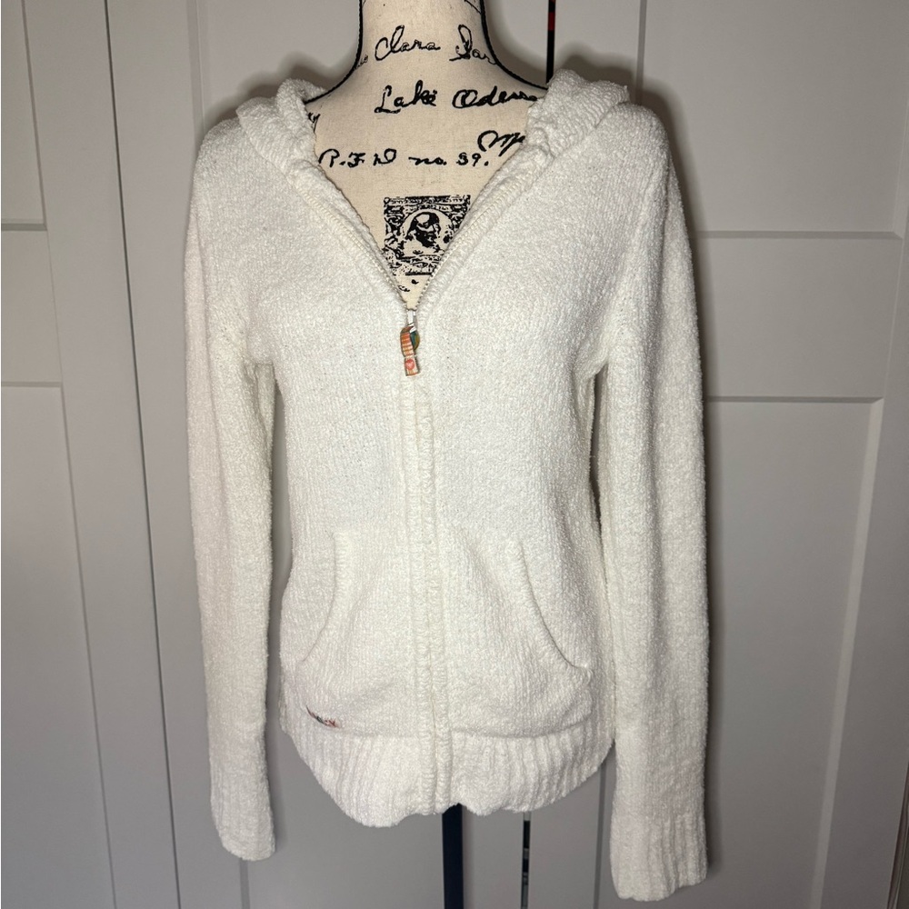 Cozy White Hooded Sweater